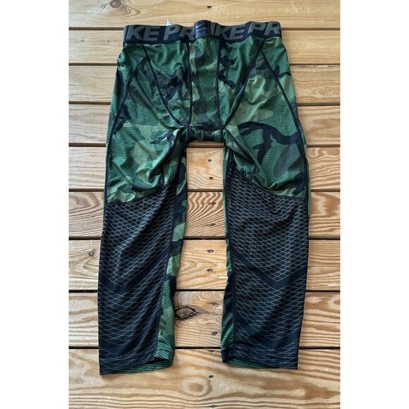 Nike Pro Compression Leggings Size Large Men’s Green - Picture 2 of 9